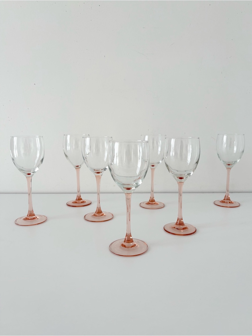 Vintage Champagne Glasses • Set of 7